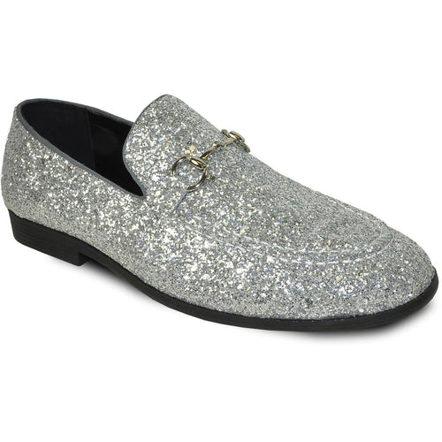 "Bravo 1" Silver Glitter Tuxedo & Prom Shoes - My Store